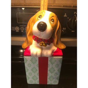 The Pioneer Woman Charlie Basset Hound Cookie Jar Dog Christmas Gift Box
